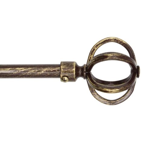 CABEK barra forja extensible 120/210 mundi marron oro , Barra de forja extensible Mundi marrón oro 120/210 Ideal para colgar tus cortinas y adornar las estancias Extensible