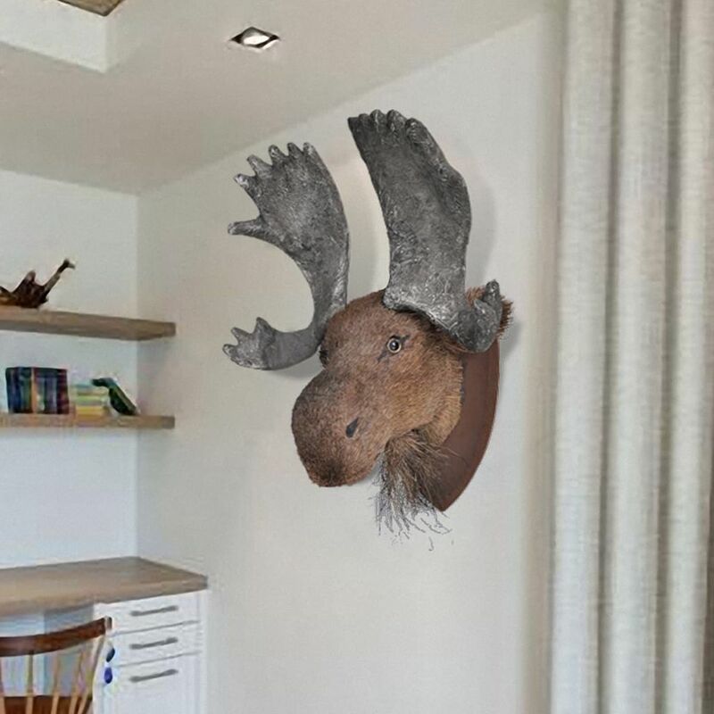 

Cabeza de Alce Decoracion Montado en Pared Aspecto Natural