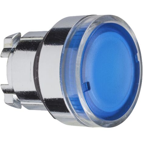 Cabeza de botón luminosa Telemecanique Azul BA9S ZB4BW36