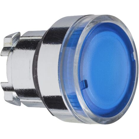 Cabeza de botón luminosa Telemecanique Azul BA9S ZB4BW36