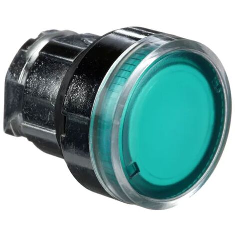 Cabeza de botón luminosa Telemecanique Verde BA9S ZB4BW33