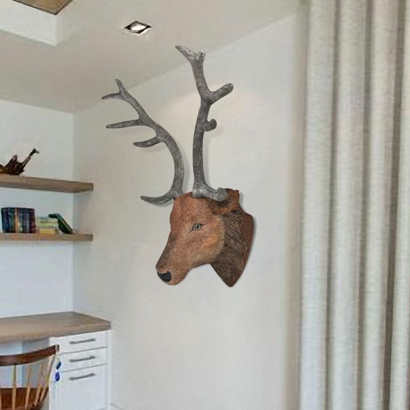 

Happyshopping - Cabeza de ciervo para decoracion de pared apariencia natural