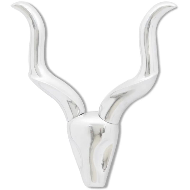 

Cabeza de gacela de aluminio decorativa para pared 50 cm (Plateada) - Plateado