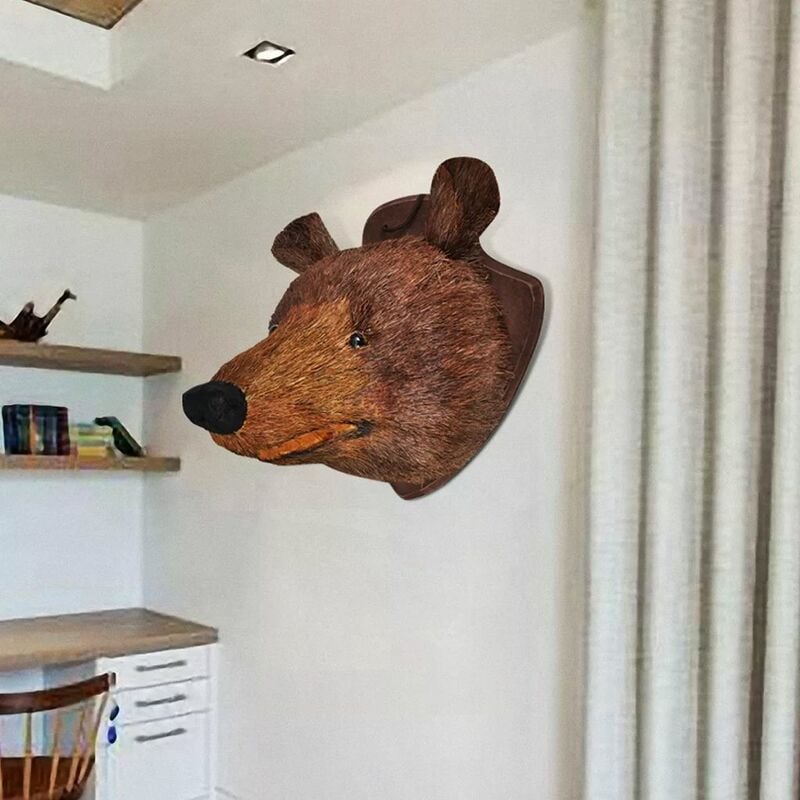 

Cabeza de Oso Decoración Montado en Pared Aspecto Natural