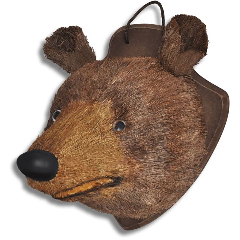 

Vidaxl - Cabeza de Oso Decoración Montado en Pared Aspecto Natural - Marrón