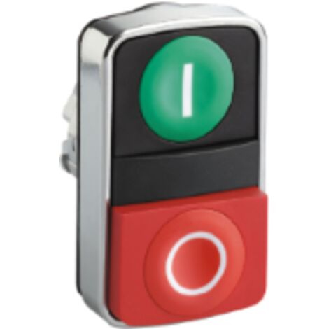 cabeza de pulsador de dos accionad. - Ø 22 - verde + rojo - E - S - IP66, IP69 K  - ZB4BL7341