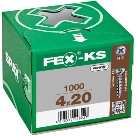 CABEZA ESPECIAL GOTA DE SEBO FEX-KS NERVIOS DE FRENADO RANURA EN CRUZ H2 WIROX 1000 UD. -