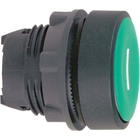 Cabeza pulsador diámetro 22 rasante blanco flecha negro embellecedor plástico