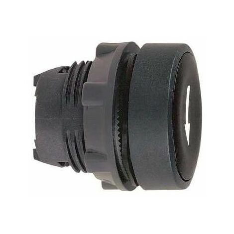 Cabeza pulsador diámetro 22 rasante negro flecha blanco embellecedor plástico