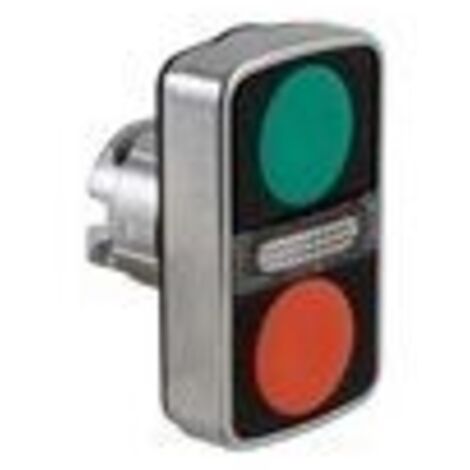 Cabeza pulsador doble + piloto verde / rojo sin marcado IP66