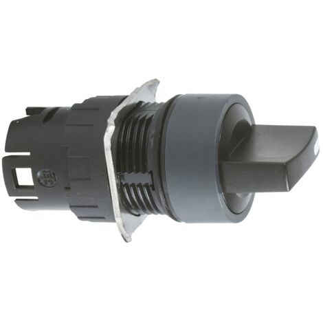 Cabeza selector NEGRA SCHNEIDER 3 posiciones + diseño compacto y duradero.