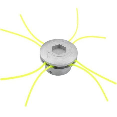Cabeza universal de podadora de aluminio con 4 líneas de corte para jardín, césped y terraza