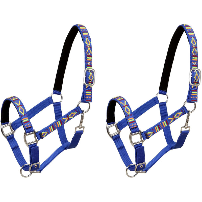 

Cabezadas de caballo nylon tamaño pony azul 2 unidades