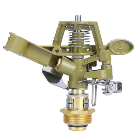Cabezal de aspersor de brazo oscilante de aleación de aluminio G3/4" para jardín y césped, robusto y duradero.