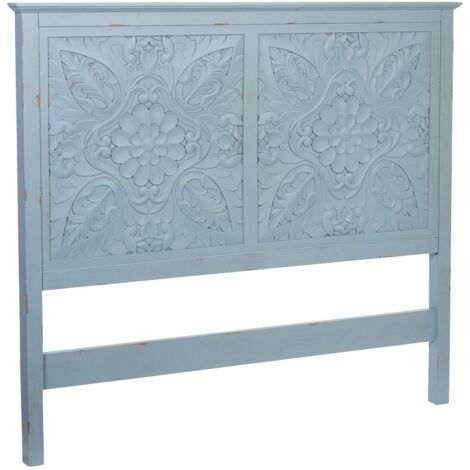 Cabezal de cama de Madera azul 150x7x130h cm