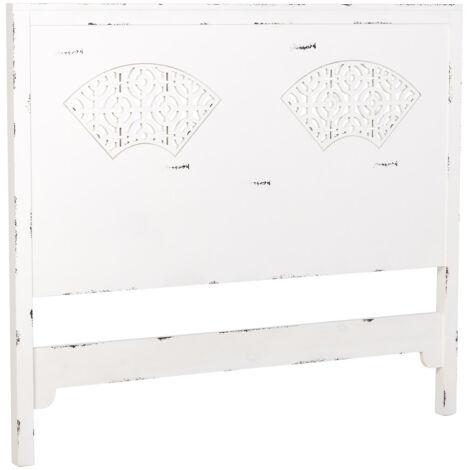 Cabezal de cama de madera blanco 150x5x130