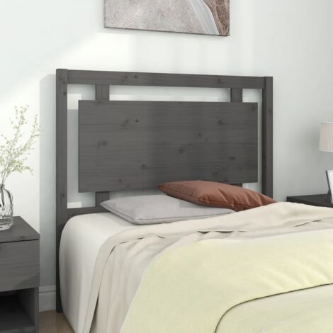 Cabecero De Cama 105 Capitone Cuadros Polipiel 112X57X5Cm Gris