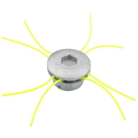 Cabezal de corte de cables de aluminio, cabezal de desbrozadora universal, accesorio de desbrozadora con 4 líneas para cortacésped, 72 x 44,5 mm, BR-Vie