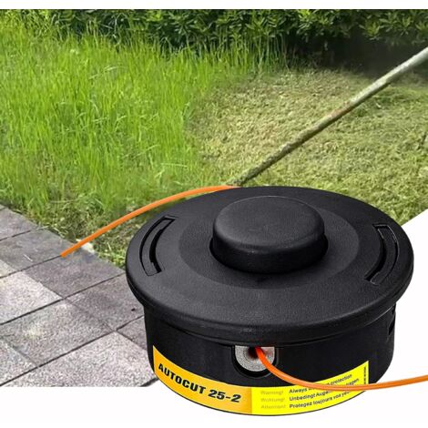 Cabezal de desbrozadora Autocut 25-2, apto para cabezales de desbrozadora, repuesto universal para cabezales de desbrozadora, cabezal de desbrozadora y cable de corte para cortar césped.