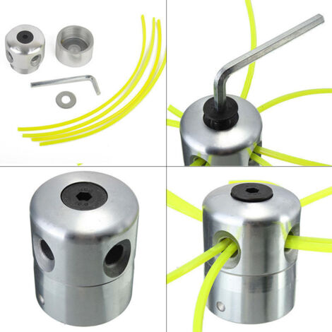 Cabezal de desbrozadora con carrete [aluminio, 4,5 cm] – Juego con 4 hilos de corte