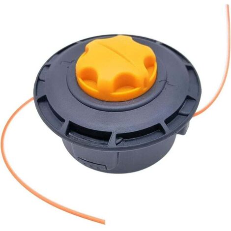 Cabezal de desbrozadora M10 x 1,25 para zurdos con punta automática - Cabezal de corte de doble hilo - Carrete de hilo de nailon para desbrozadora de gasolina
