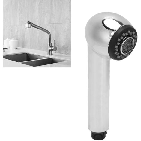 Cabezal de ducha con conexión G1/2 – ABS, 2 tipos de chorro, 175 x 65 mm, cromado, para fregadero de cocina/baño