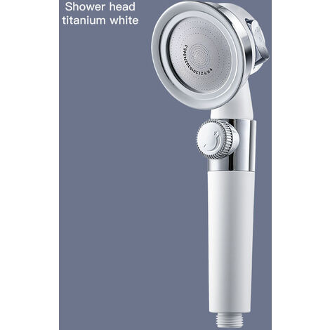 Cabezal de ducha de alta presión blanco, cabezal de ducha de baño que ahorra agua Instalación fácil - Método de rociado en forma de cintura