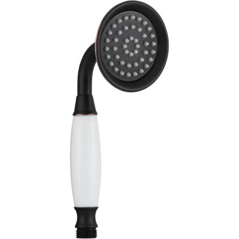 Cabezal de ducha de alta presión, ducha de mano de latón para masaje de spa, grifo mezclador de bañera retro, bronce negro