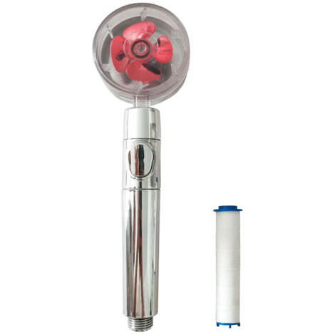 Cabezal de ducha de hélice de alta presión, ABS, ahorro de agua, chorro presurizado, para baño, antiobstrucción, fácil instalación, compatible con todos los dispositivos.
