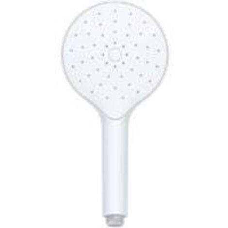 Cabezal de ducha de limpieza automática, cabezal de ducha antical, con boquillas autolimpiables para evitar la acumulación de cal, boquilla universal 1/2, plástico ABS, ø12 cm, blanco