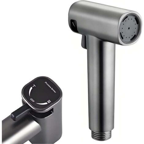 Cabezal de ducha de mano ajustable con dos modos (chorro/rociador de agua) para higiene personal y cuidado de la limpieza.