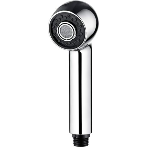 Cabezal de ducha de repuesto con 2 tipos de chorro, compatible con grifos de cocina, cromado, plateado.