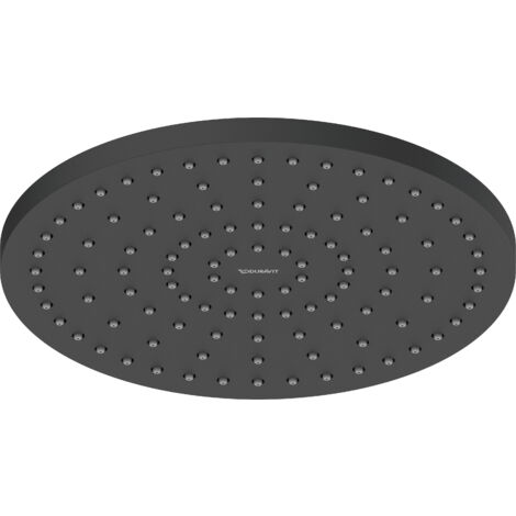 Cabezal de ducha Duravit universal, con tipo de chorro lluvia, redonda (Ø 250 mm) ajustable en ángulo, negro mate