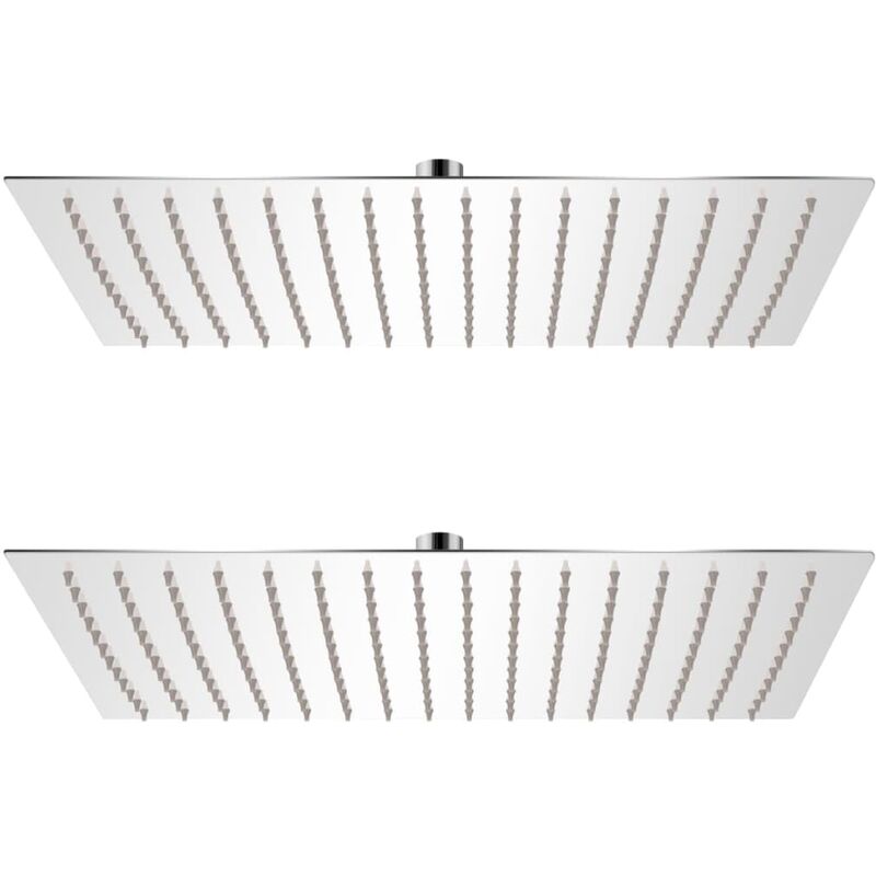 

Cabezal de ducha efecto lluvia 2 pzs acero inoxidable 30x40 cm - Plateado