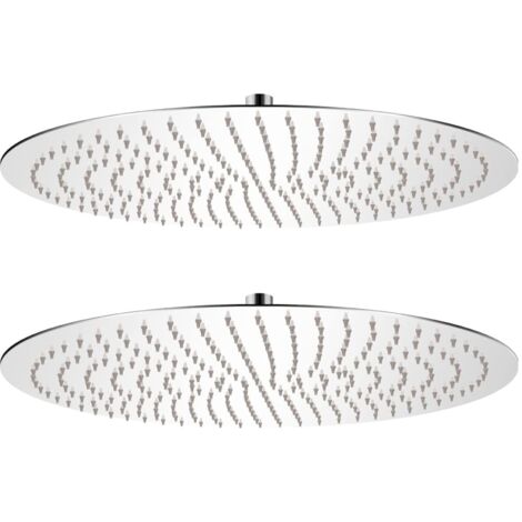 Cabezal de ducha efecto lluvia 2 pzs acero inoxidable Ø 50 cm
