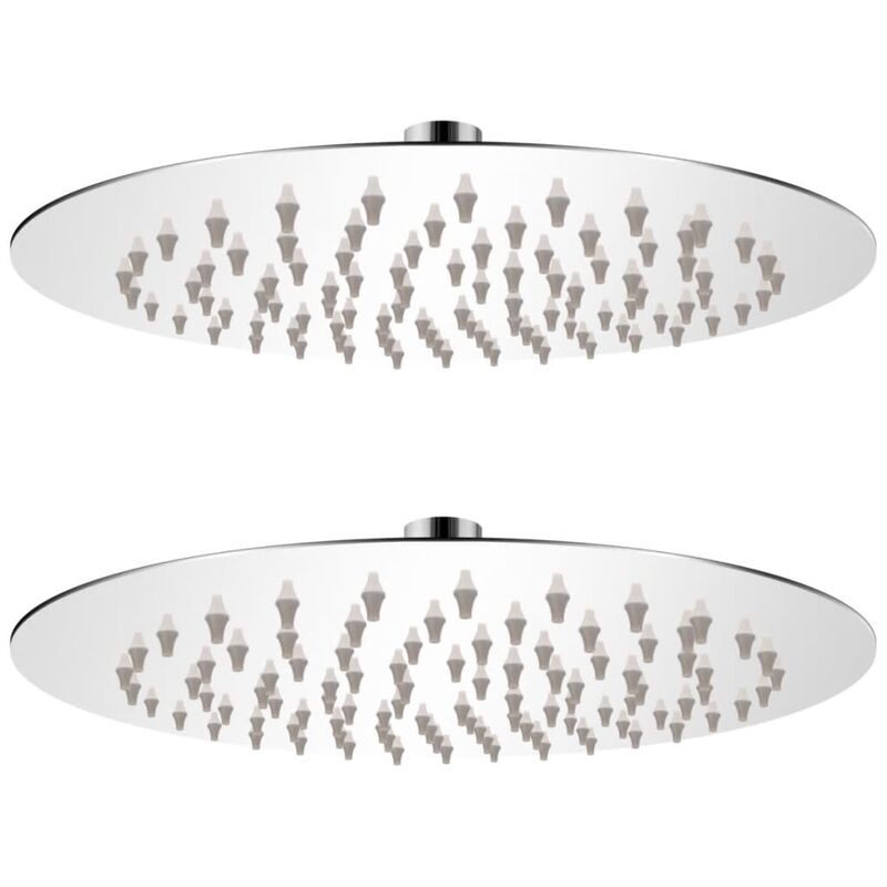 

Cabezal de ducha efecto lluvia 2 uds acero inoxidable Ø 20 cm