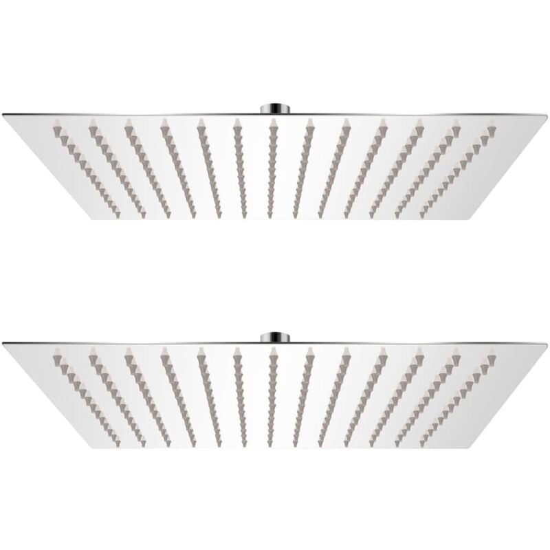 

Cabezal de ducha efecto lluvia 2 uds acero inoxidable 25x25 cm