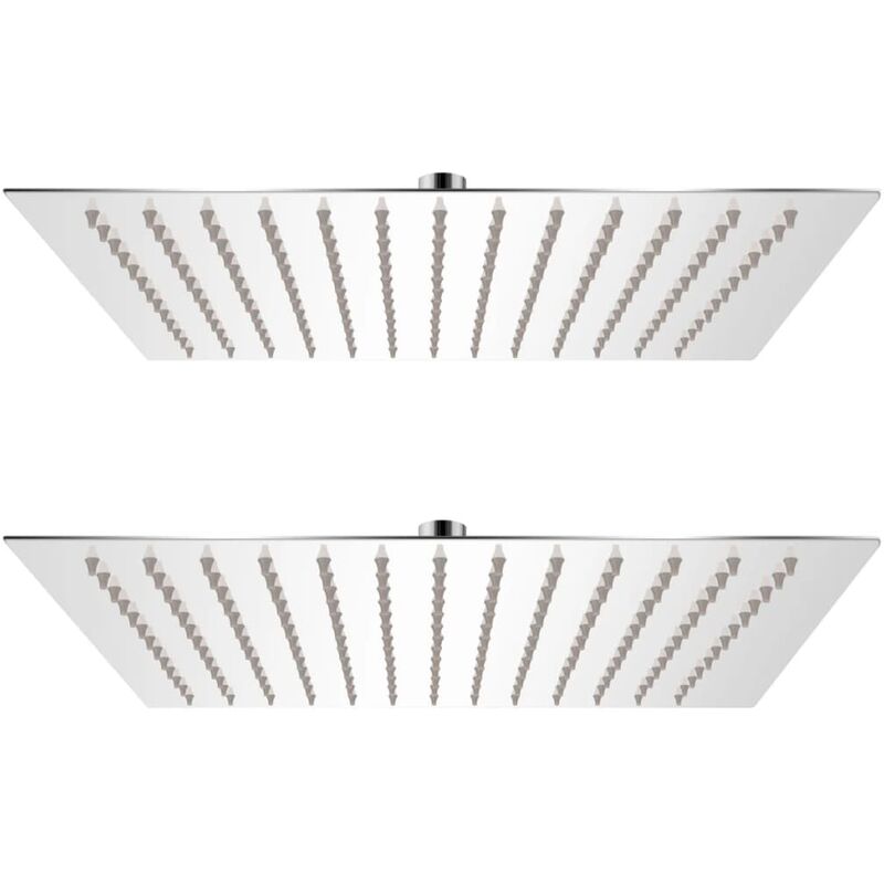 

Cabezal de ducha efecto lluvia 2 uds acero inoxidable 30x30 cm
