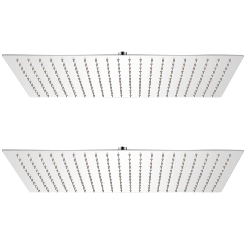 

Cabezal de ducha efecto lluvia 2 uds acero inoxidable 30x50 cm