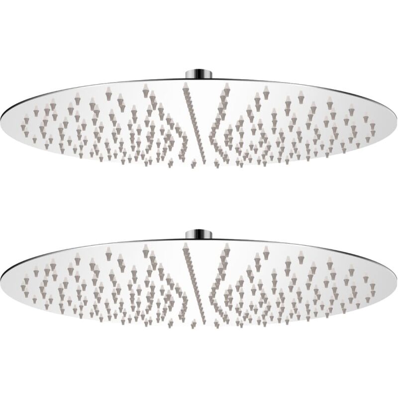 

Cabezal de ducha efecto lluvia 2 uds acero inoxidable Ø 40 cm - Plateado