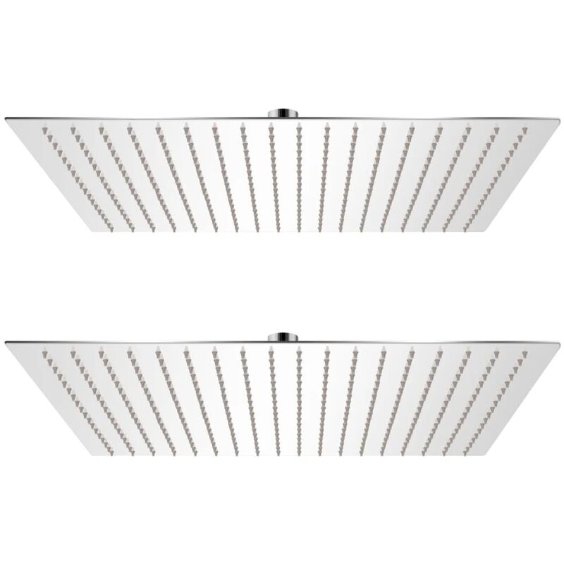 

Cabezal de ducha efecto lluvia 2 uds acero inoxidable 50x50 cm