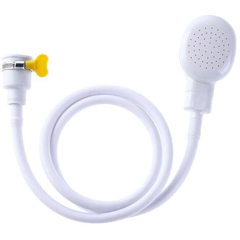 Cabezal de ducha para mascotas, manguera para conectar a bañera, lavabo, grifo, accesorios para lavado de cabello, peluquería (ducha para mascotas + abrazadera)