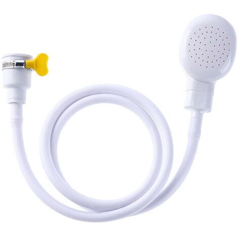 Cabezal de ducha para mascotas, manguera para conectar a bañera, lavabo, grifo, accesorios para lavado de cabello, peluquería (ducha para mascotas + abrazadera)