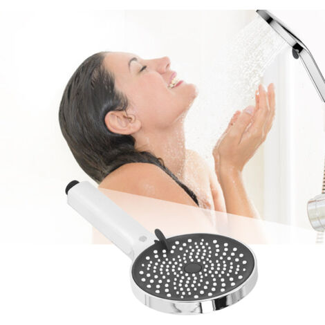 Cabezal de ducha portátil de alta presión G1/2, ABS cromado, para baños y cocinas.