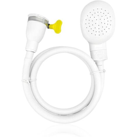 cabezal de ducha portátil para mascotas blanco con manguera