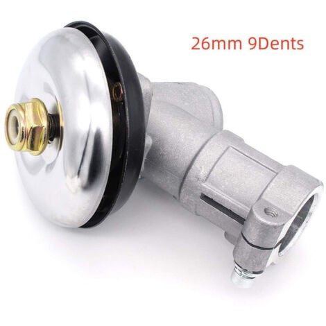 ANDYOU Cabezal de engranaje universal para desbrozadora (26 mm, 9 dientes)