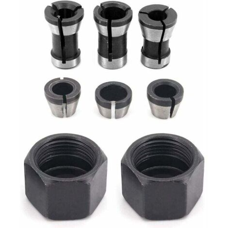 Cabezal de mandril, portabrocas, cabezal adaptador convertidor de 6 mm, 6,35 mm y 8 mm, 6 piezas
