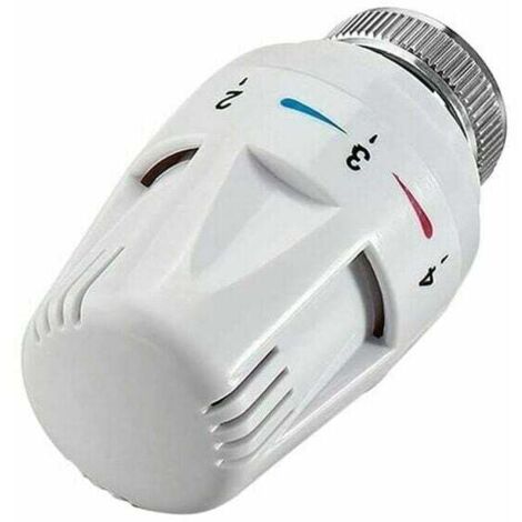 Cabezal de radiador, 1 cabezal de válvula de radiador, válvula de radiador termostática M30 x 1,5, cabezal termostático para lavabo de baño e inodoro