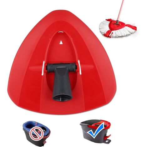 Cabezal de repuesto rojo para escoba, compatible con los accesorios de escoba VI-Leda, disco giratorio triangular para escoba, 1 pieza.