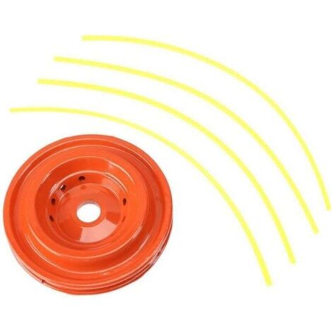 Cabezal desbrozadora de aleación para cortar malezas eficazmente, accesorio para cortacésped (naranja)